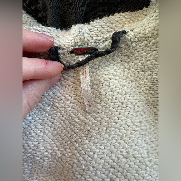 Free People Oversized Utility Jacket with Hood in Grey, Size Small - Picture 8 of 10